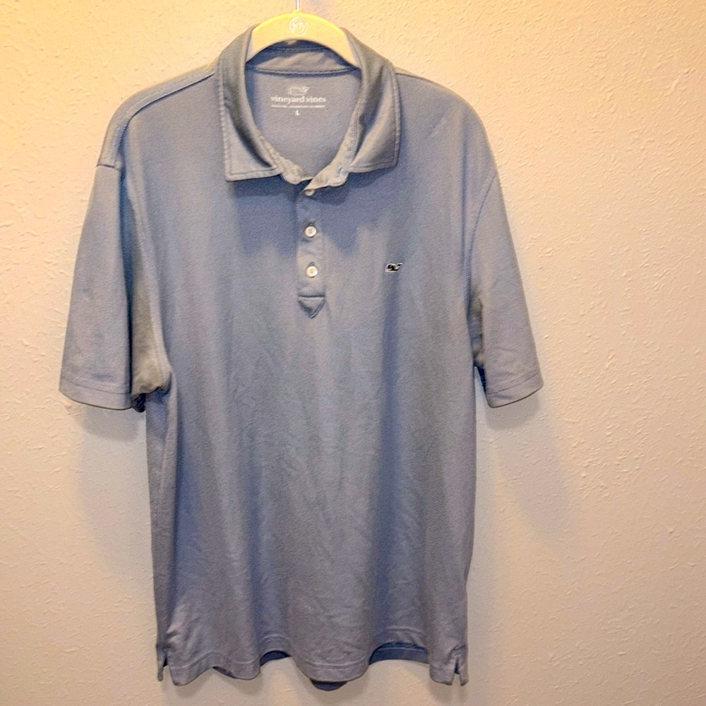 Mens Vineyard Vines Blue Whale Polo Golf Shirt Men’s Size Large